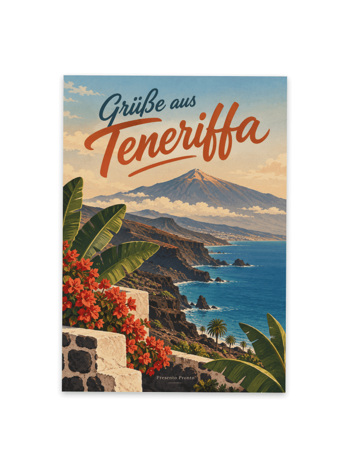 Postkarte Landschaft atmosphärisch Design mit S... in Weiß