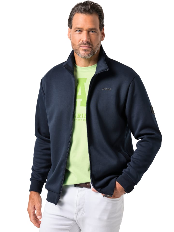 Sweatjacke in navy blau