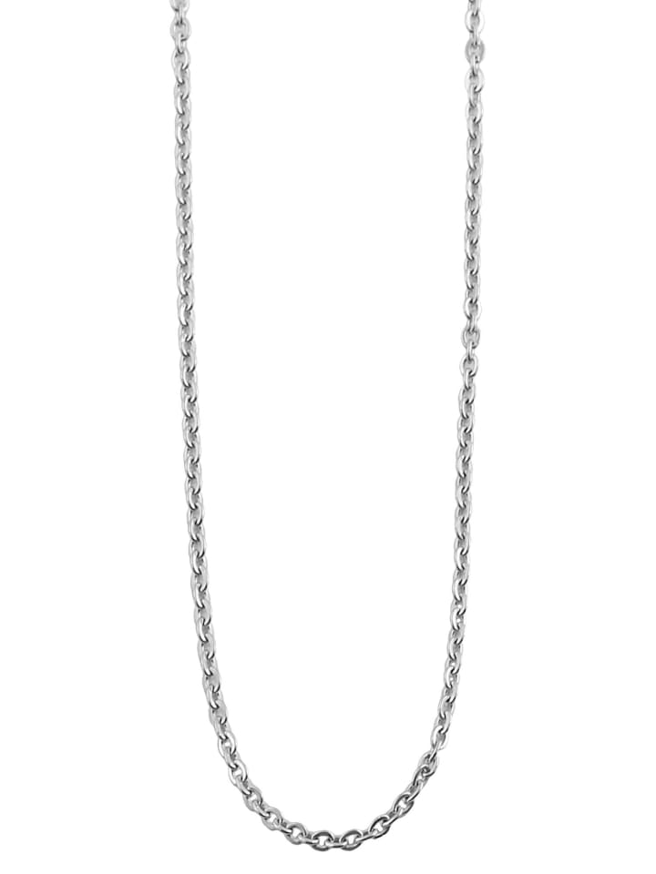 Unisex Halskette – Ankerkette aus Edelstahl 50 cm in silber