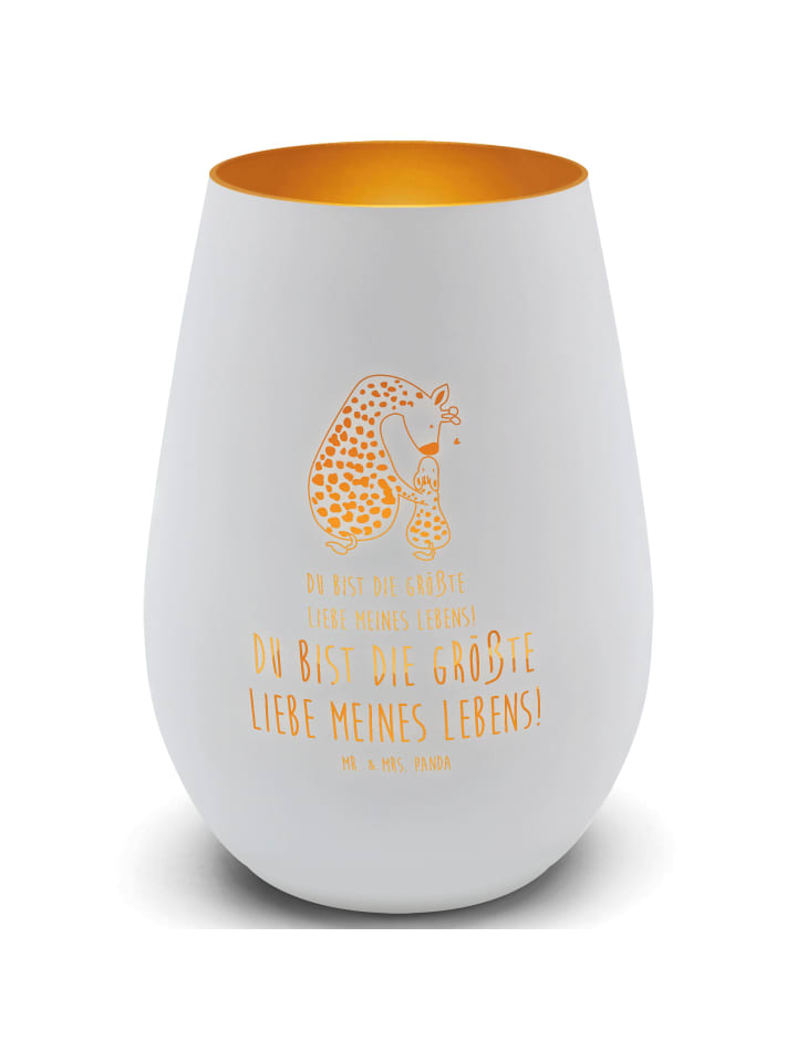 Laterne Giraffe Kind mit Spruch in Weiß