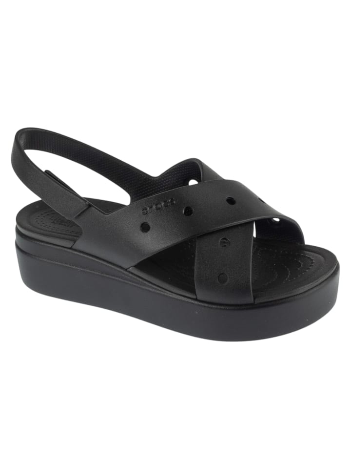 Crocs Brooklyn 4U Cross Strap Sandal W in Schwarz