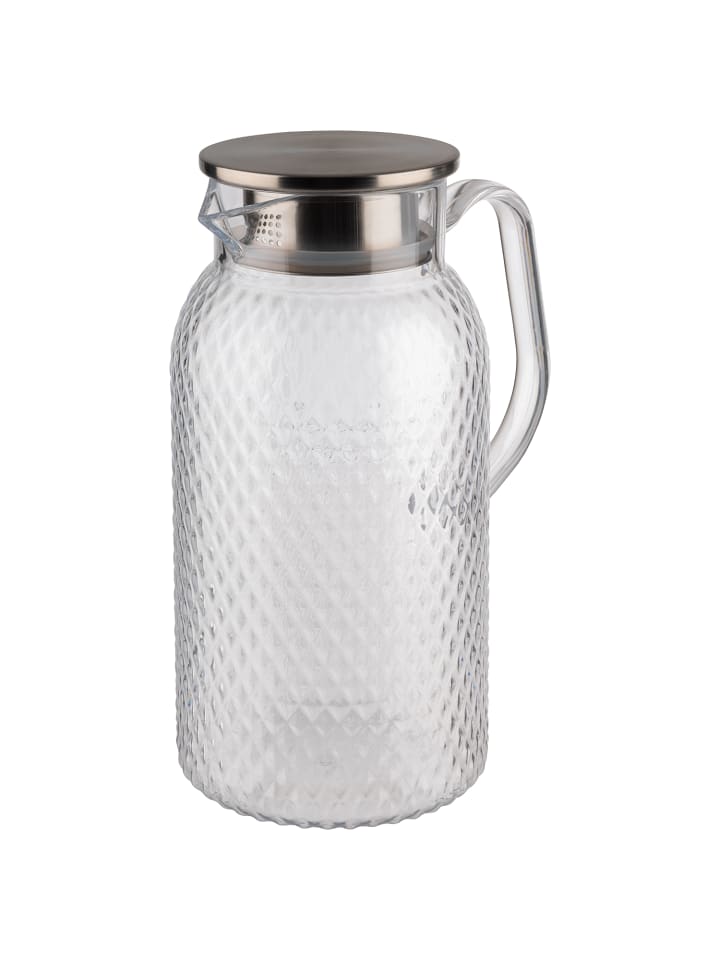 Saft-/Wasserkanne in transparent, Ø 11,5 cm, H: 24 cm, 1,8 Liter