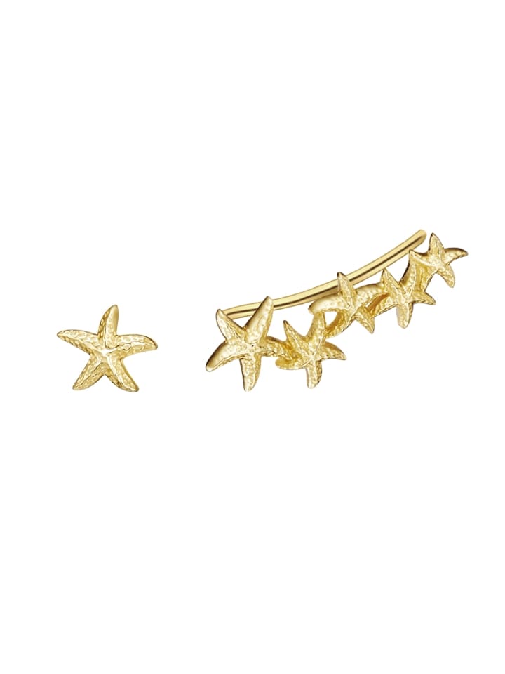 Ohrstecker Seestern aus Sterling Silber in gelbgold