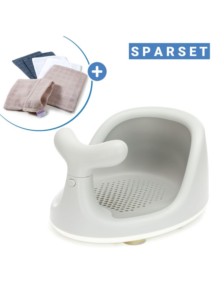 Badewannensitz Wal in ergonomischem in grau