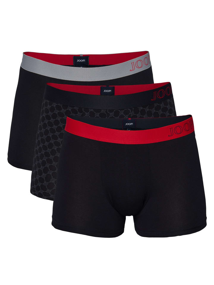 Boxershort 3er Pack in Schwarz