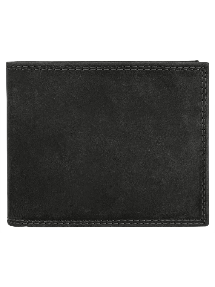 Geldbörse echt Leder in schwarz