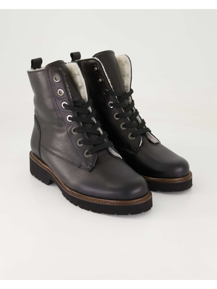Schnürstiefeletten in Schwarz