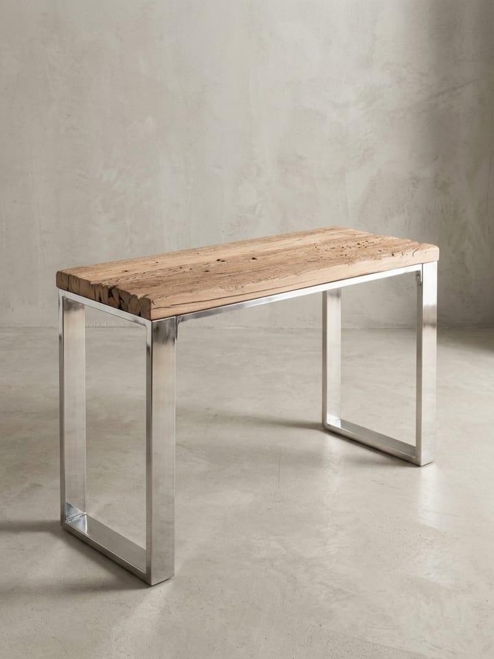 Konsolentisch 115x76x46 cm Massiv-Holz Natur, Konsole rustikal