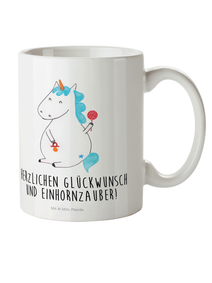 Kinderpott Einhorn Baby mit Spruch in Weiß