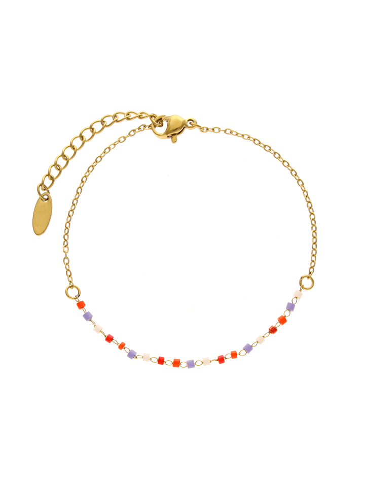 Women Chain Bracelet in Gold Multicolor