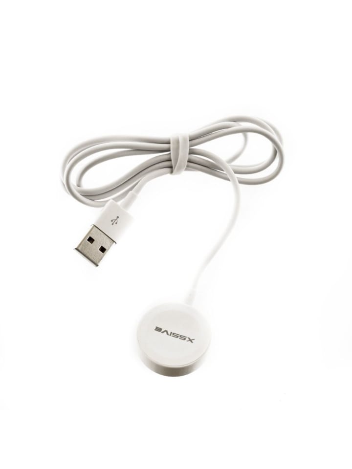 Magnetisches Ladekabel für I-Watch mit USB Anschluss 1m in Weiß