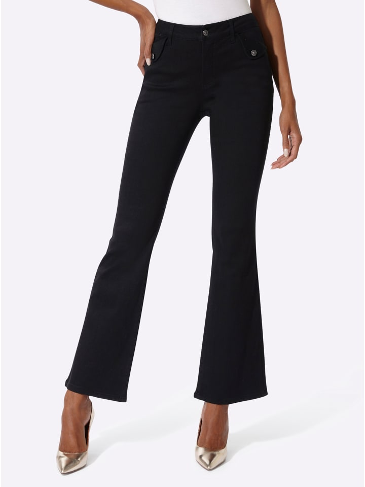 Modal-Baumwoll-Jeans in black denim