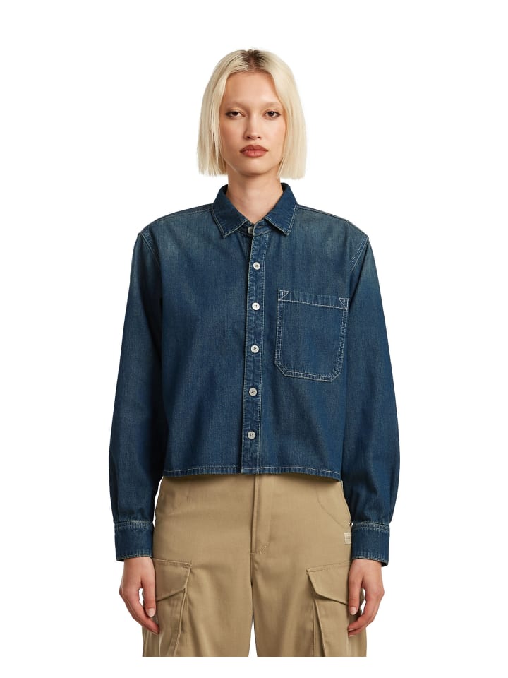 Boxy Relaxed 1-Pocket Shirt antique faded cyclone