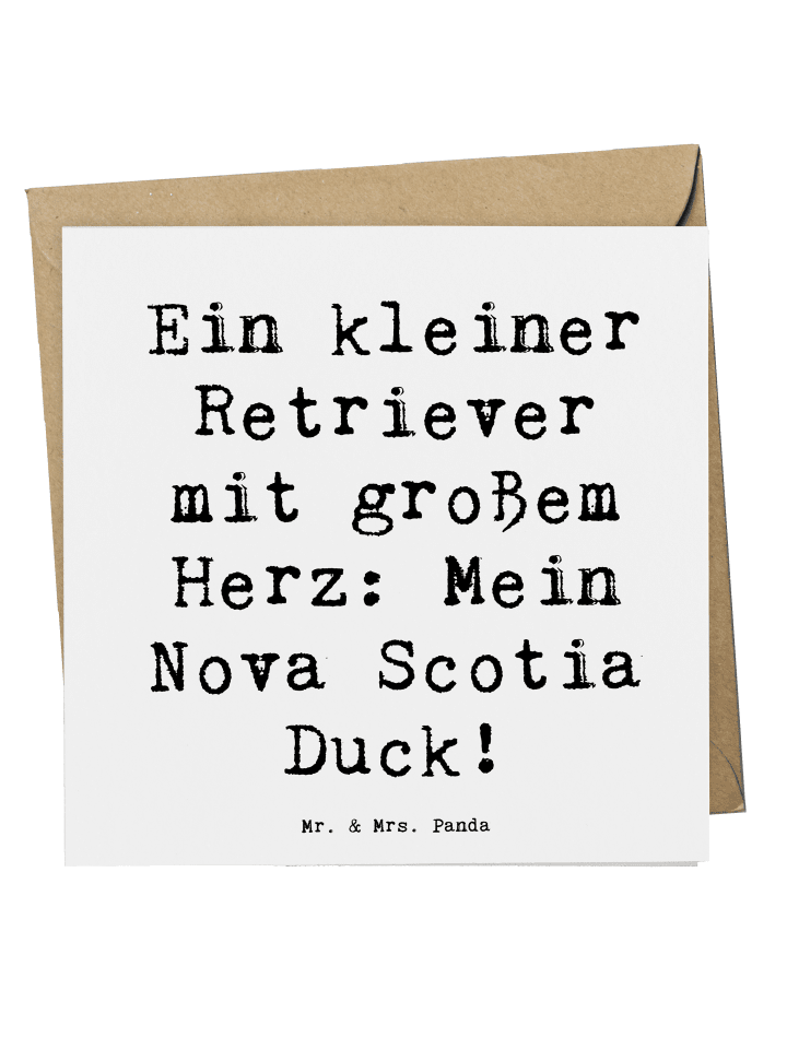 Deluxe Karte Spruch Nova Scotia Duck Herz mit S... in Weiß
