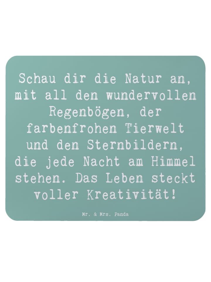 Mousepad Spruch Kreativität im Leben mit Spruch in Meeresbrise
