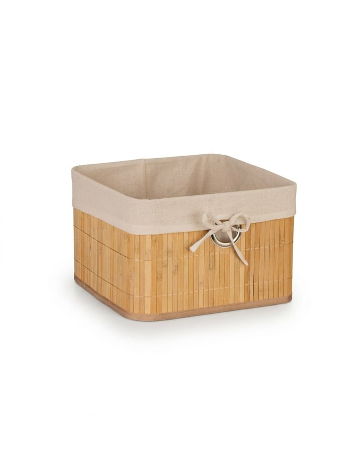 4 x Aufbewahrungskorb in Natur/ Weiß - (B)31 x (H)20 x (T)31 cm