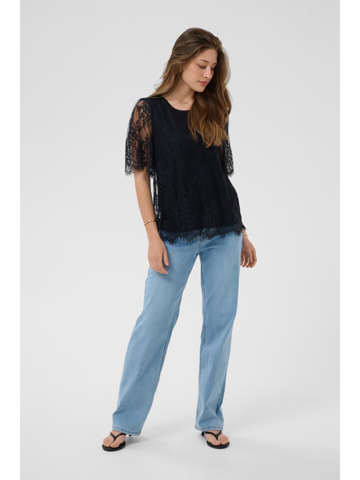 Kurzarm-Bluse CRMira Regular fit in Pitch Black