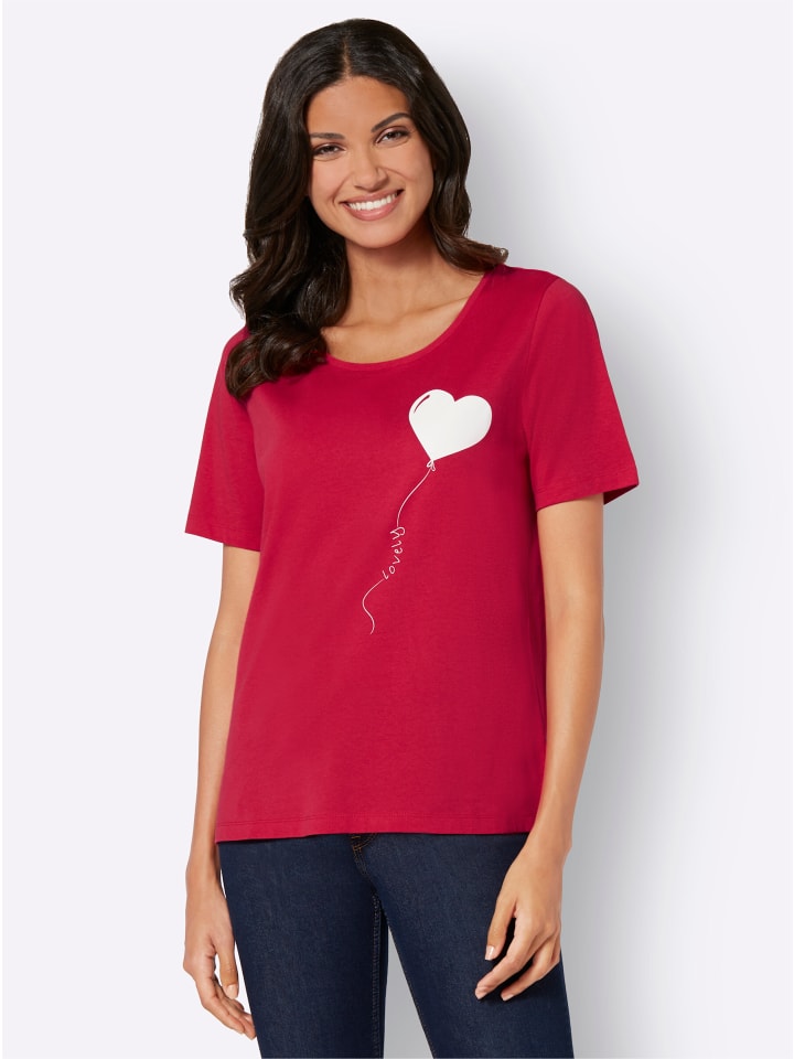 Kurzarm-Shirt in rot