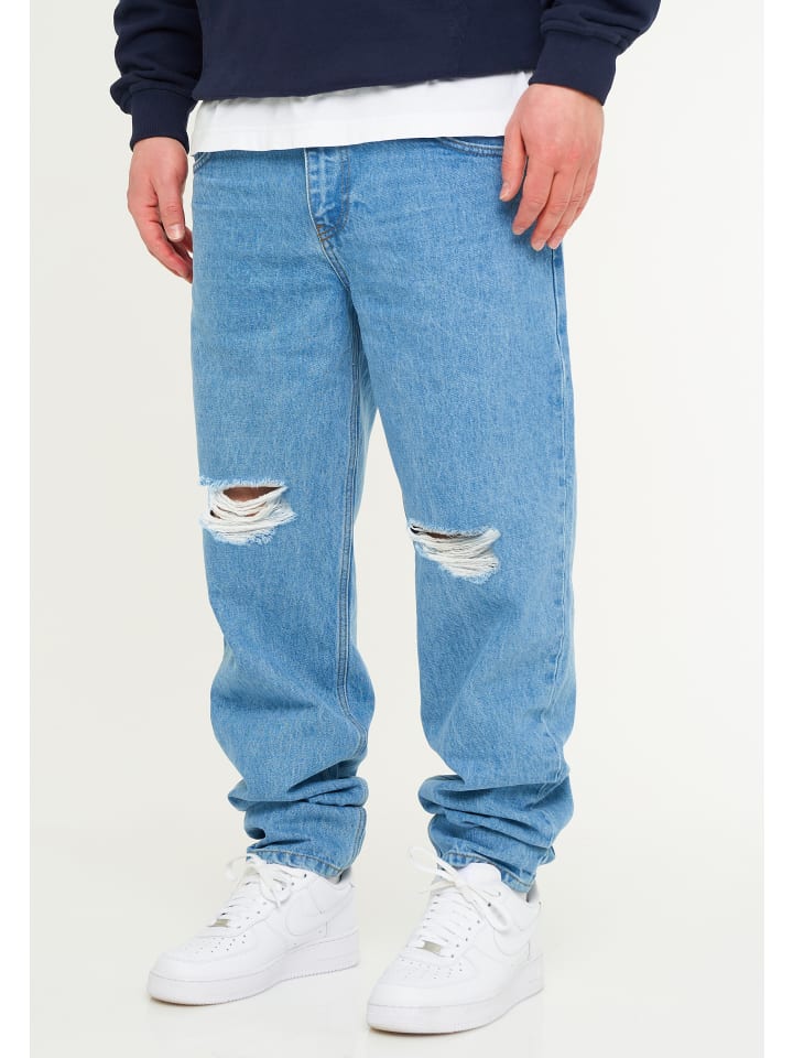 Jeans - DCSAVANETA Lange Hose Ripped Tapered-Fit in Light Blue
