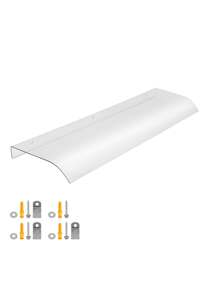 Vordach aus Polycarbonat in transparent