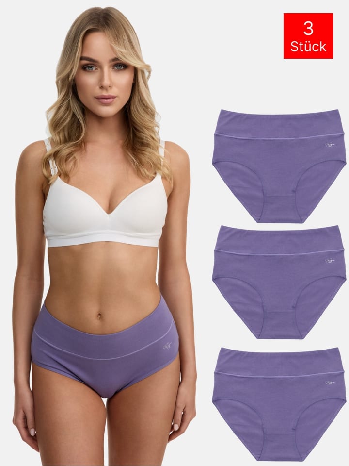 3er-Set: Taillenslips "F920" in Lila