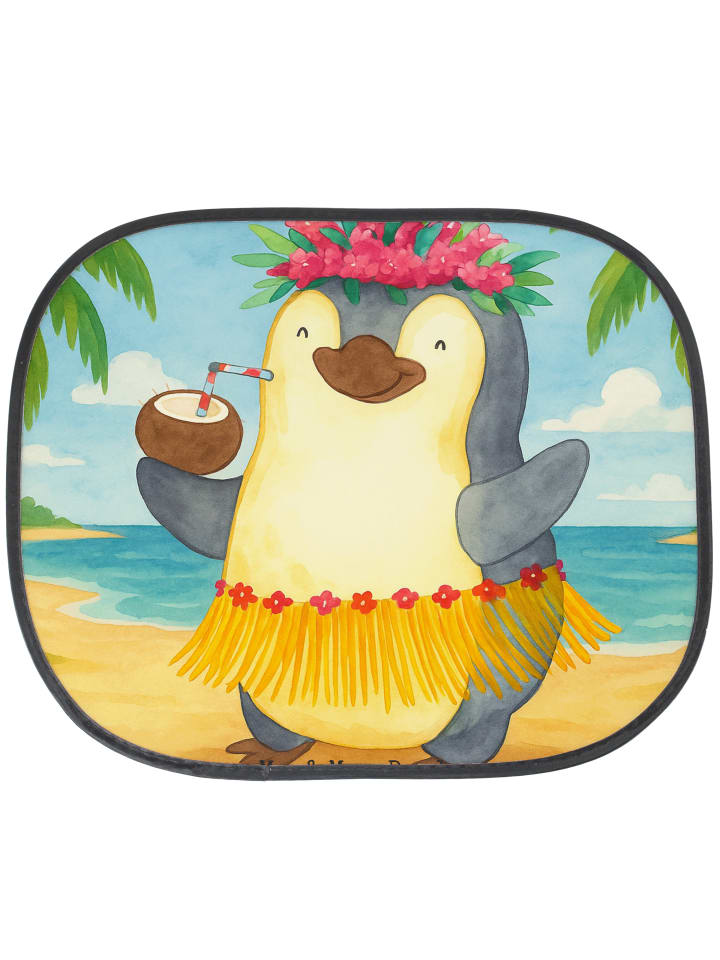 Sonnenschutz Autofenster Pinguin Kokosnuss Desi... in Weiß