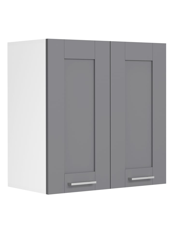 Küchenschrank B. 60 cm Hängeschrank Küche Colura in Weiß / Anthrazit