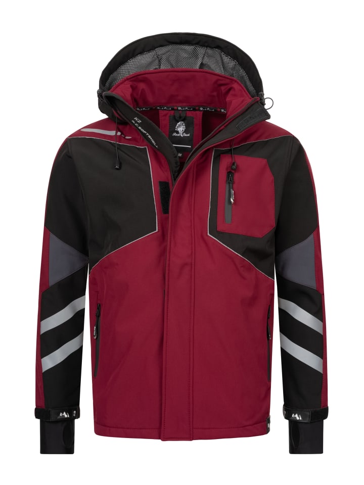 Softshelljacke in Weinrot
