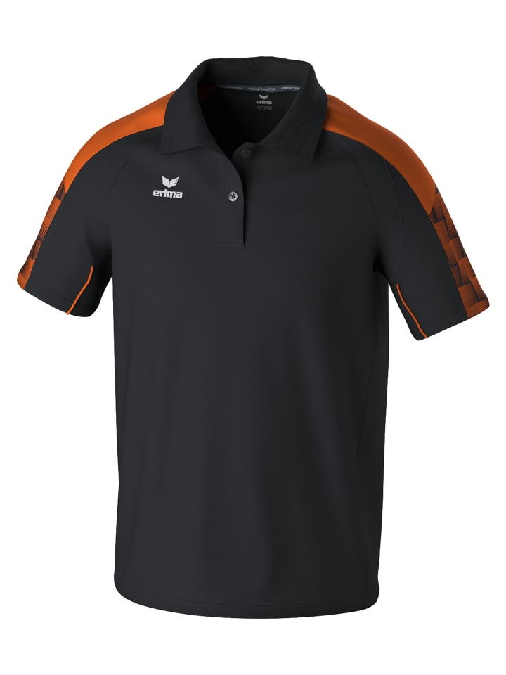 Herren Poloshirt in schwarz/orange