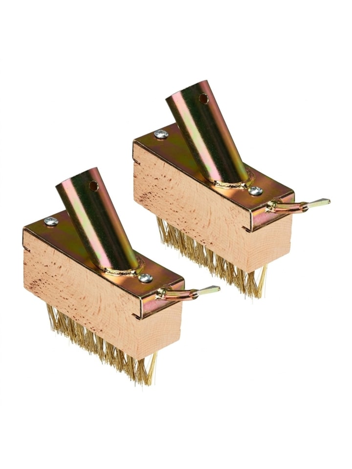 2 x Unkraut-Fugenbürste in Natur/ Gold