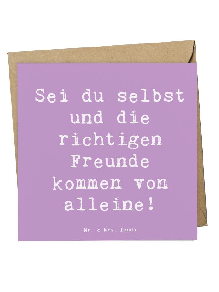 Glückwunschkarte Spruch Neue Freunde finden mit... in Lavendeltraum