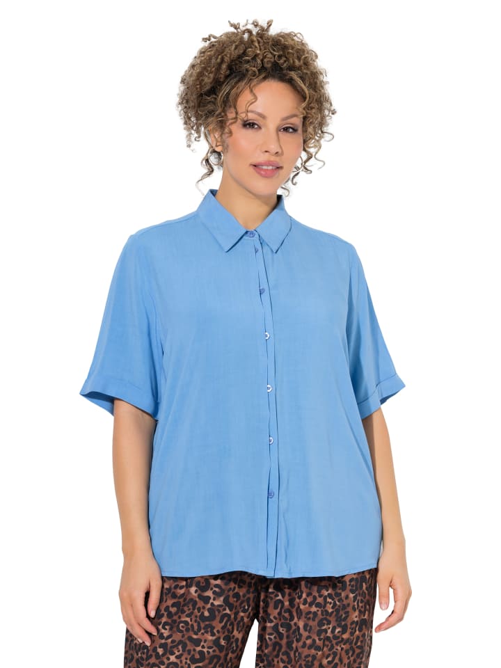 Hemdbluse in zartblau