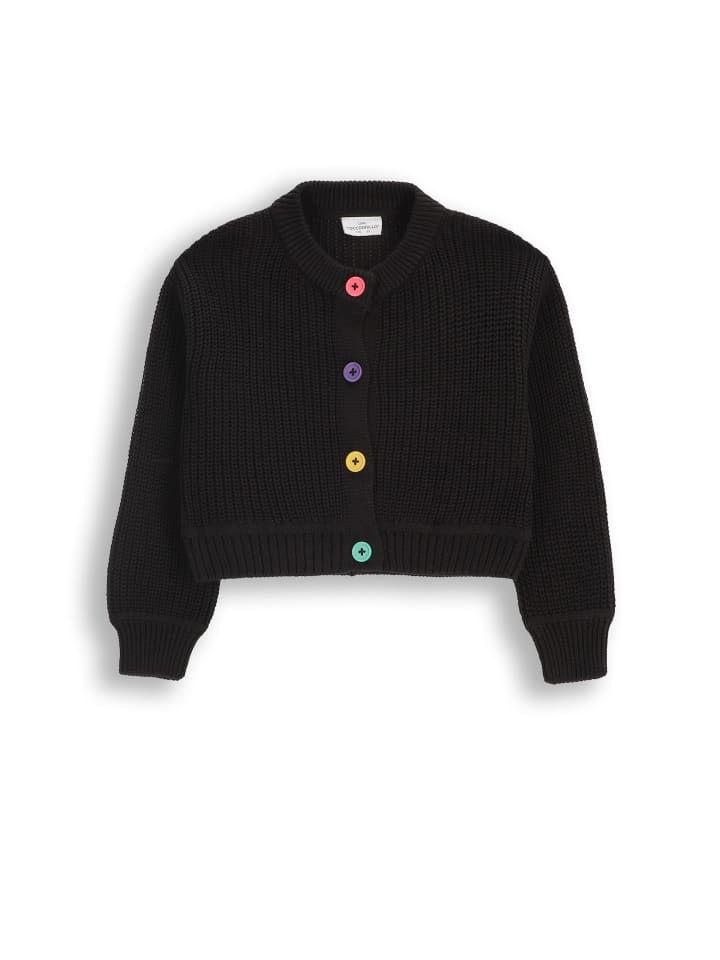 Strickjacke mit Reißverschluss in schwarz