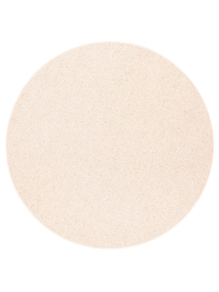 Natur Teppich Wolle Berber Rund in Beige