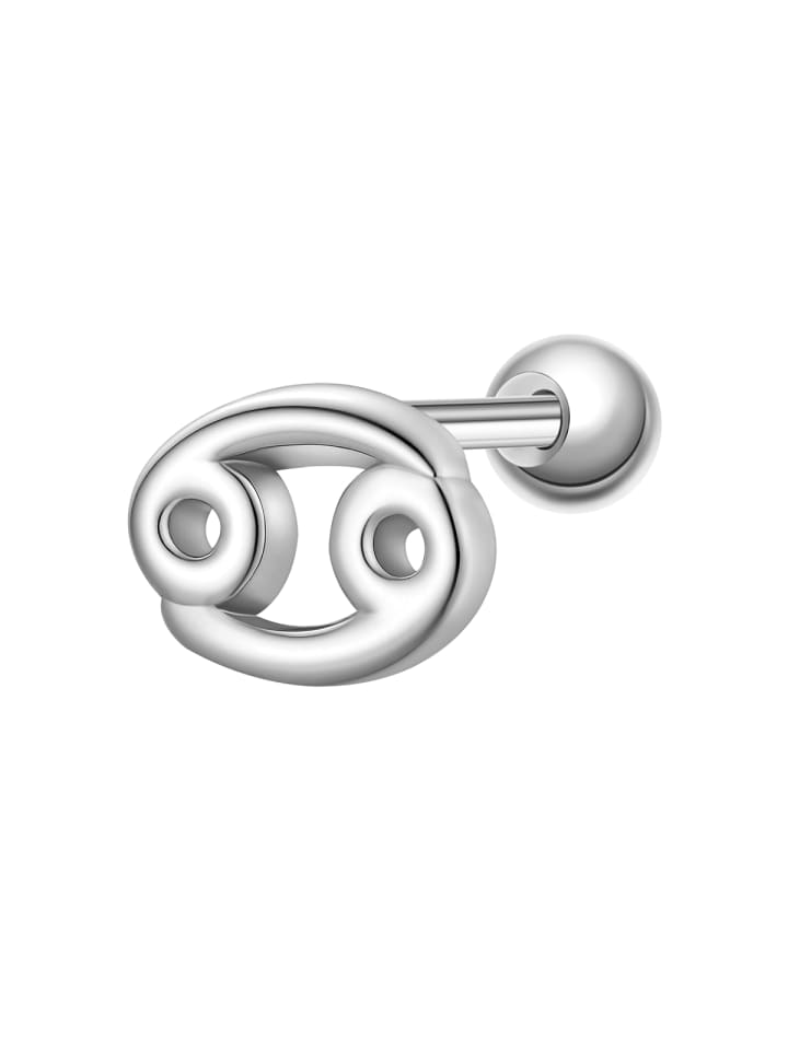 Piercing Sternzeichen Krebs aus Sterling Silber in silber