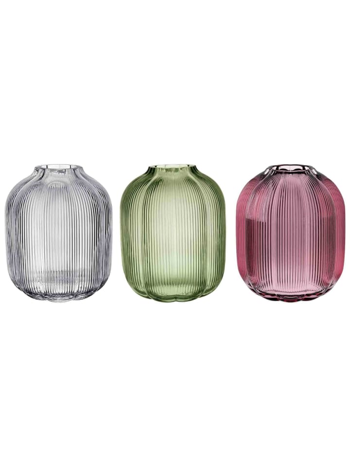 3-tlg. Vasen-Set Fleur in 19 cm in bunt