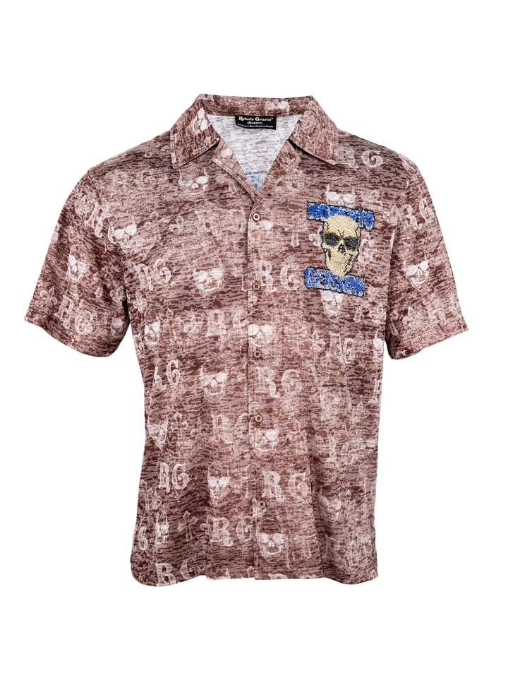 IT PIECE Skull Hemd braun-2XL