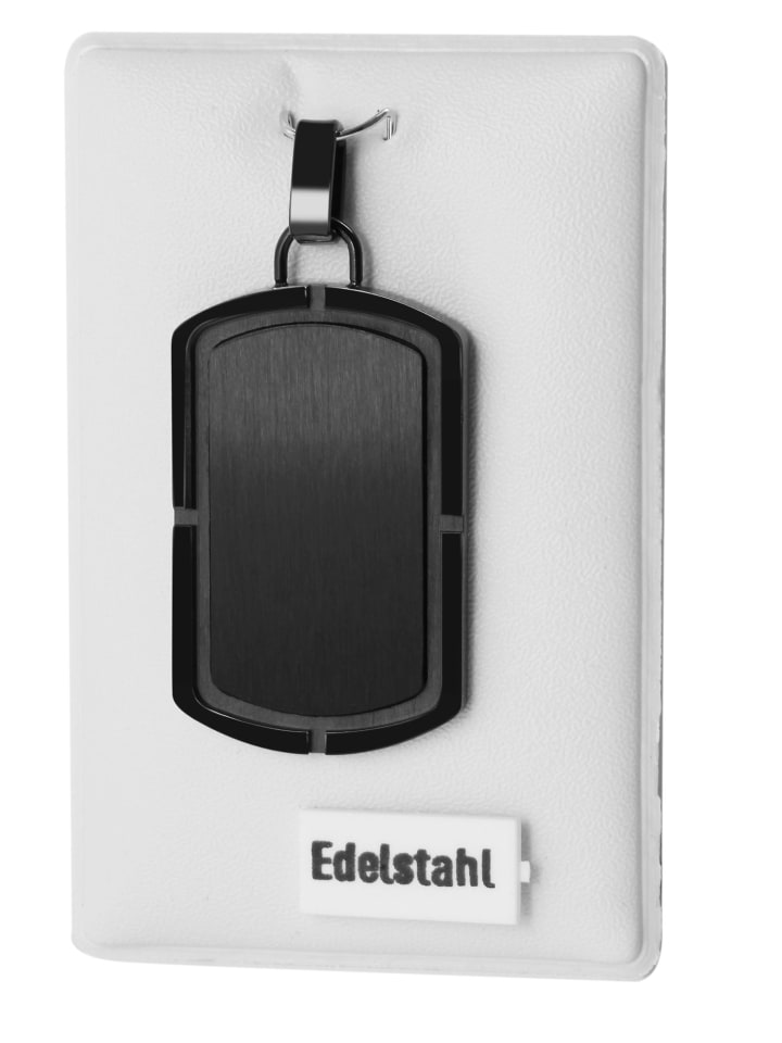 Unisex Anhänger aus Edelstahl in schwarz