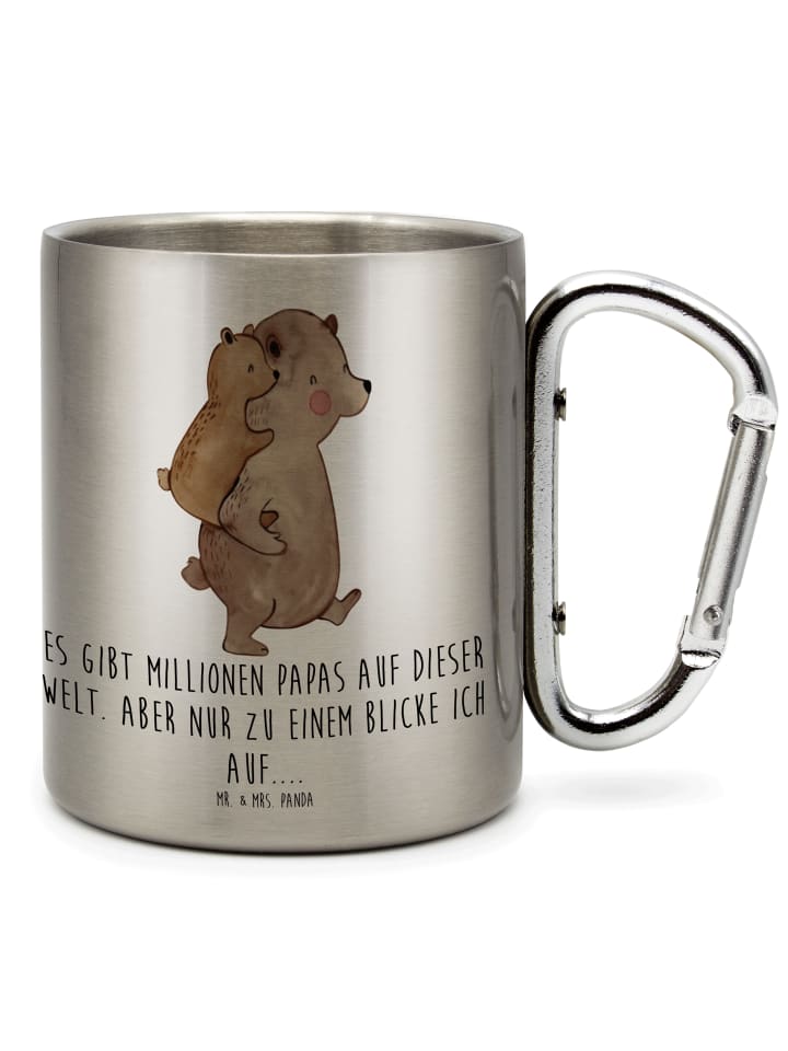Tasse Papa Bär mit Spruch in Silber