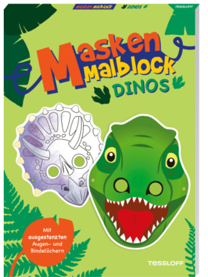 Buch - Masken-Malblock. Dinos