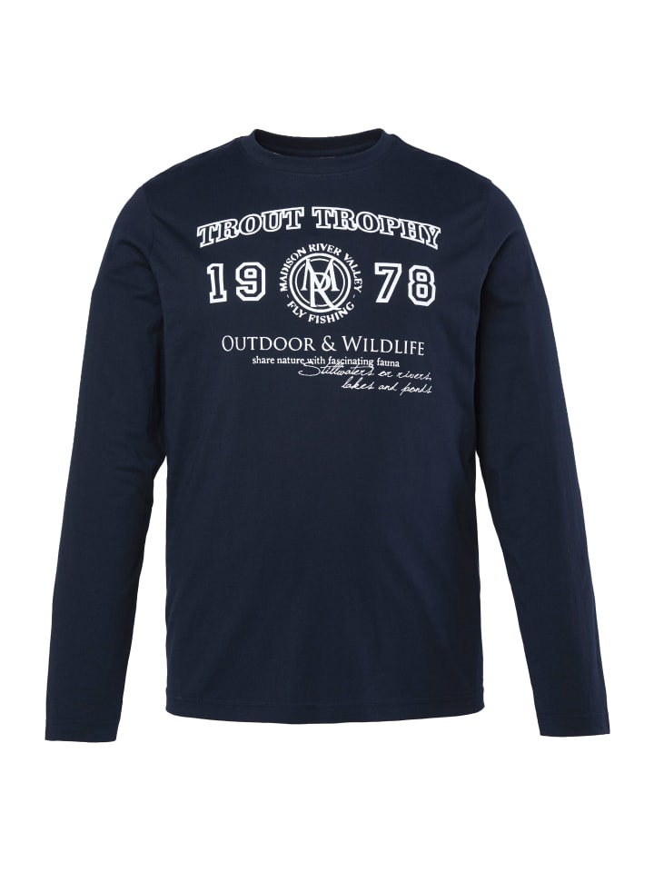 Kurzarm T-Shirt in navy blau