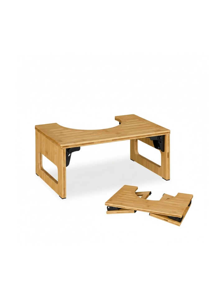 Toilettenhocker in Natur - (B)43 x (H)18,5 x (T)27,5 cm