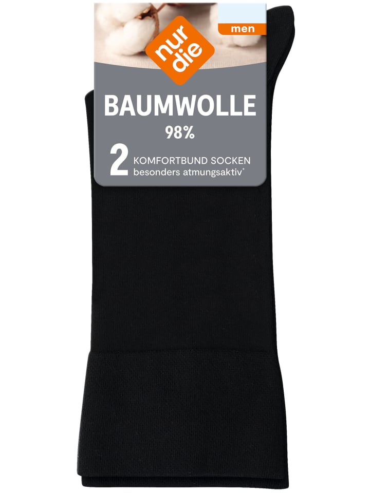 Basicsocken 98 Baumwolle Komfort in Schwarz