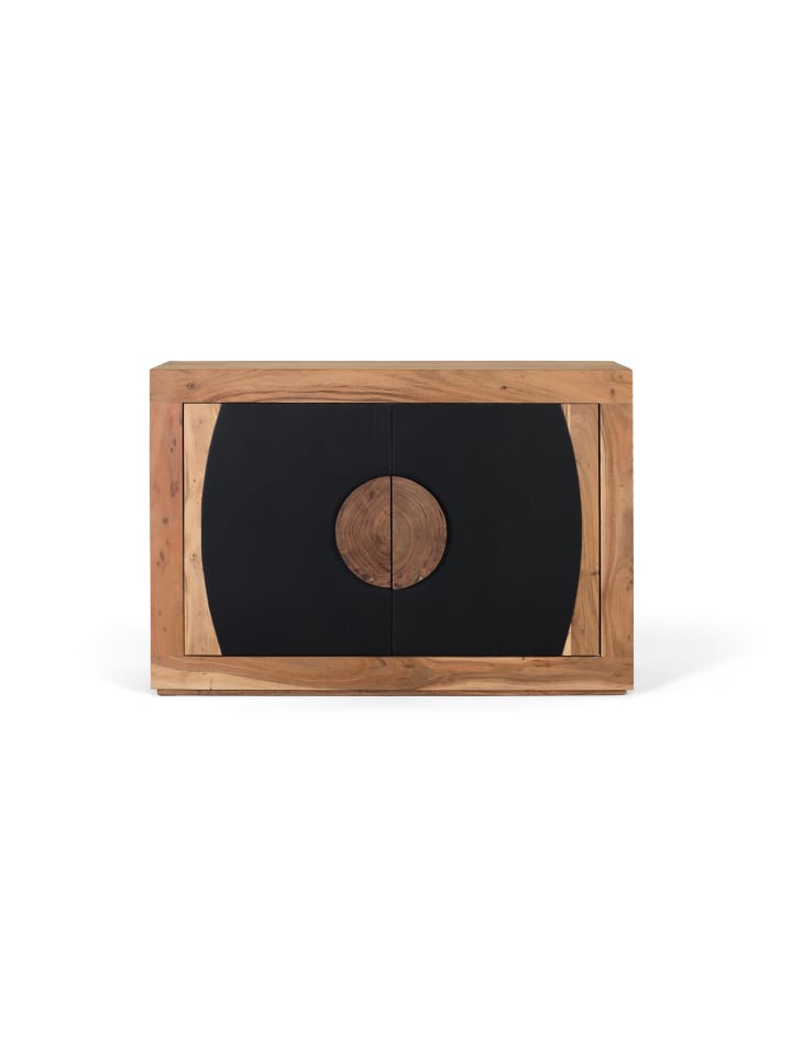 Sideboard aus Akazienholz mit 2 Türen in Brown