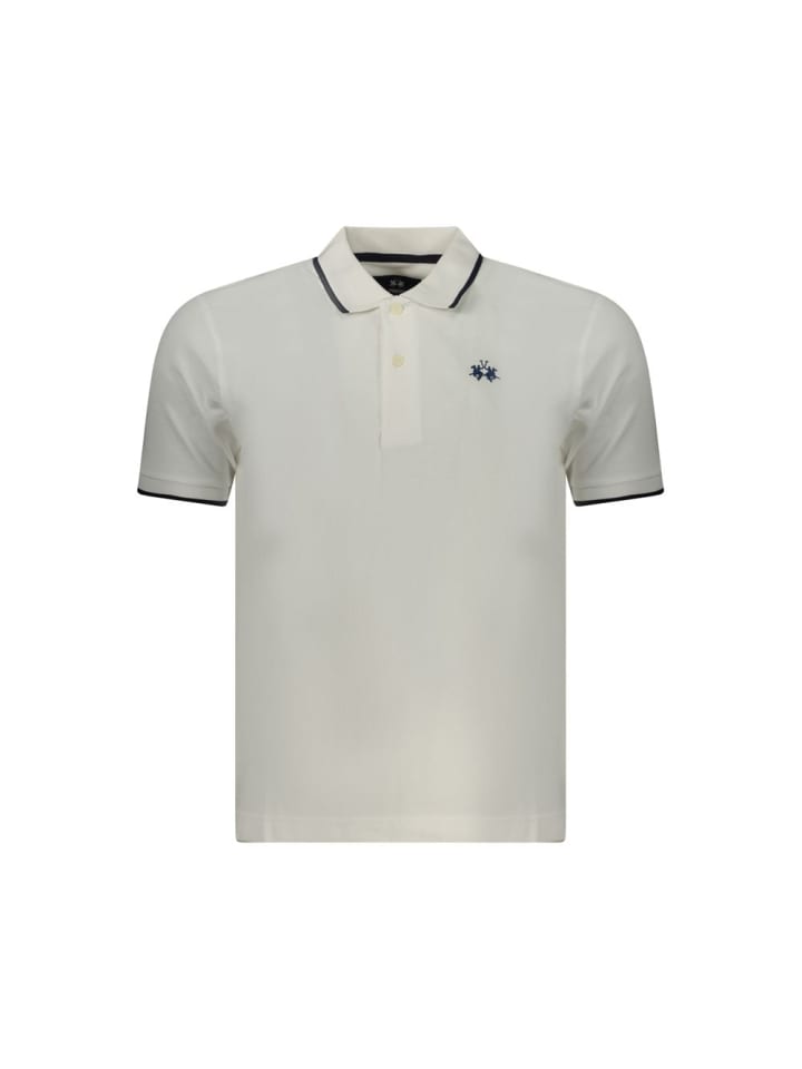Weiß Herren Poloshirt aus Baumwolle