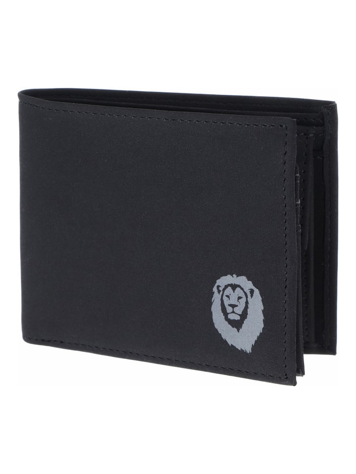 New Cryptan Geldbörse RFID Schutz 12 cm schwarz-freedom lion grey