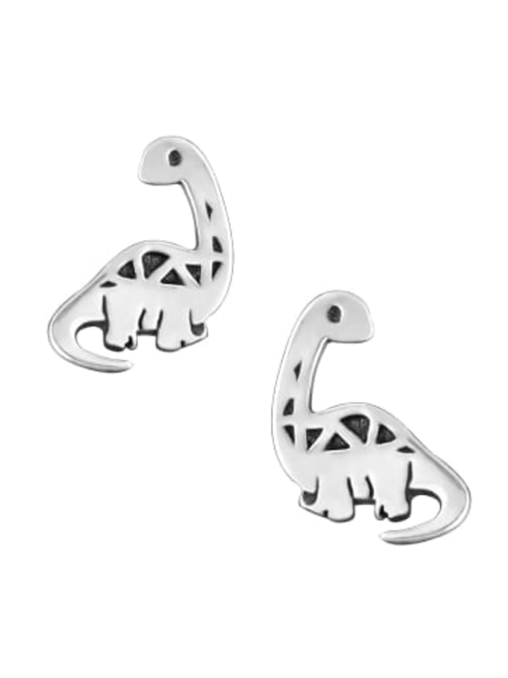 Silber-Ohrringe 925 Dino 0,7 cm x 0,8 cm