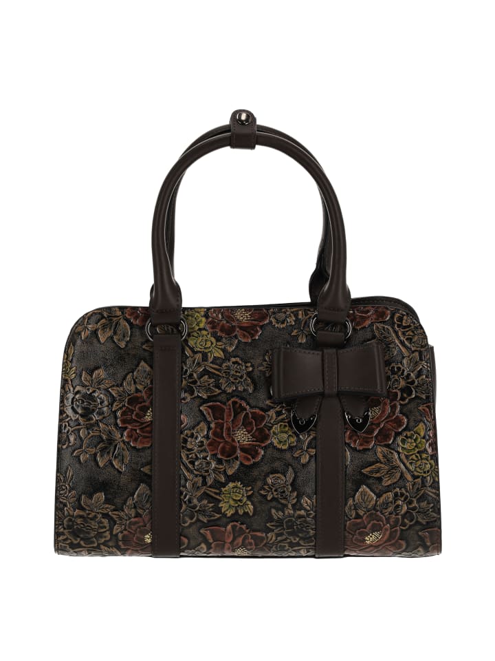 Women Tote Bag in Brown Multicolor