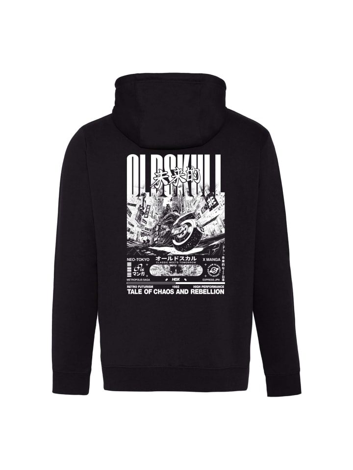 Kapuzensweater ASIAN FUTURISM RIDER in Black