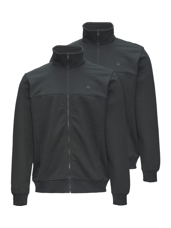 Sweatjacke Basic in Schwarz
